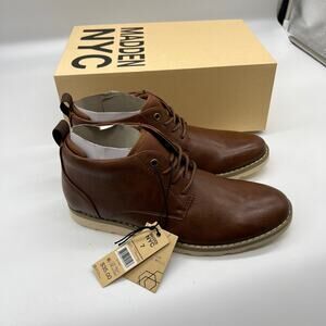 Madden NYC Men’s Hoffman Chukka Boots Cognac Brown Lace-up Dress Shoes Size 7